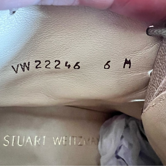 Stuart Weitzman Women’s Suede Whipstitch Trim Lace-Up Boots Size 6 - Picture 5 of 8